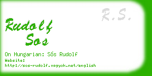 rudolf sos business card
